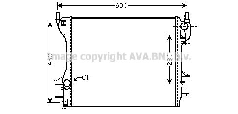 AVA QUALITY COOLING Радиатор, охлаждение двигателя JR2039